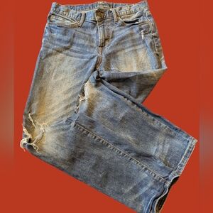 Men's Distressed Blue Jeans